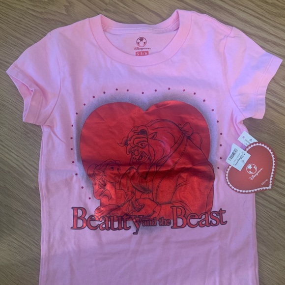 Disney Other - Disney Beauty and The Beast Pink Top S 5/6